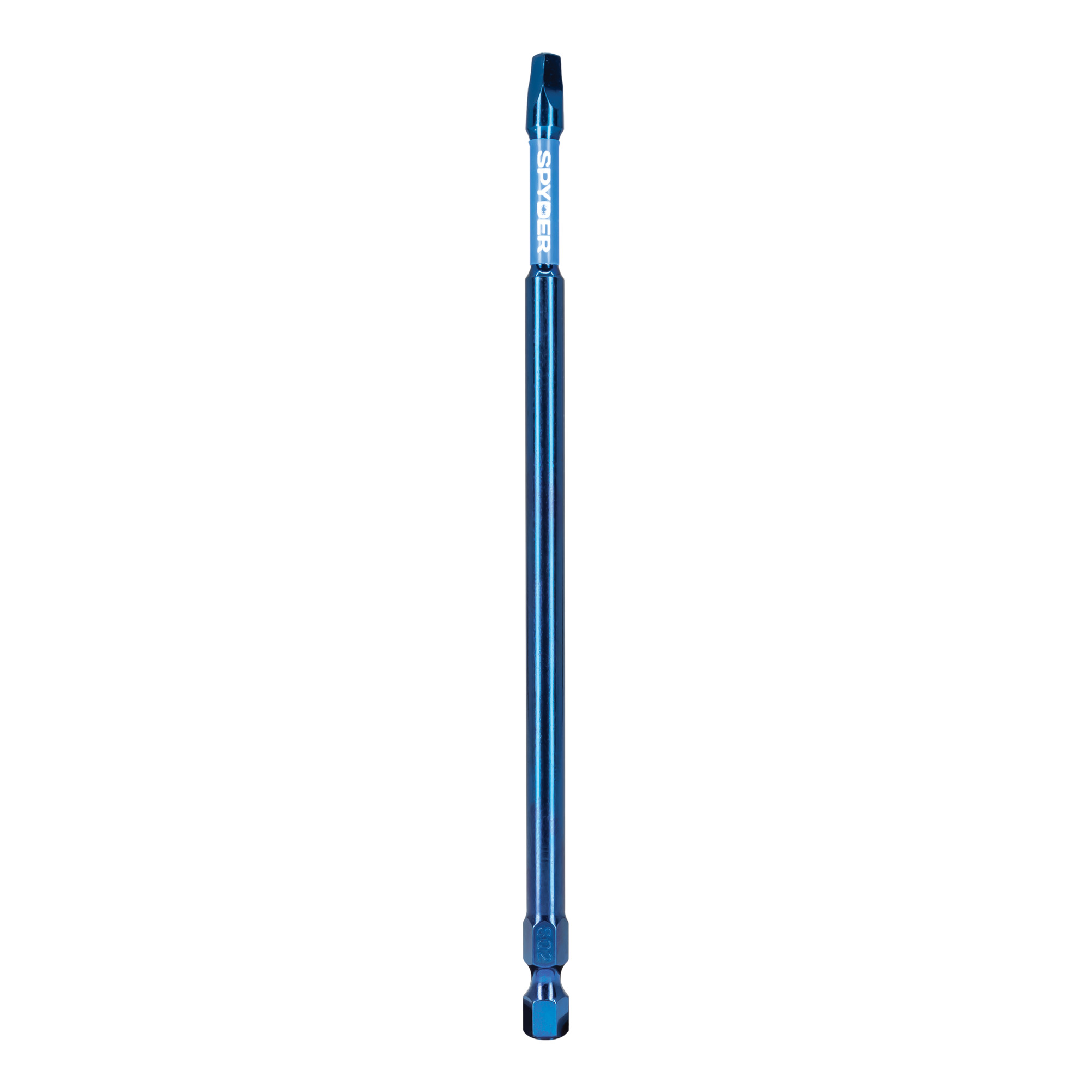 SPYDER Mach-Blue™, 1Pc 1/4in. X 6in. Mach-Blue Impact Driver Bit, Sq2 Included (qty.) 1 Model# 19061